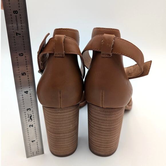 Madewell Paulette Block Heel Sandal Women's English Saddle Size US10 EU41 - Picture 4 of 11